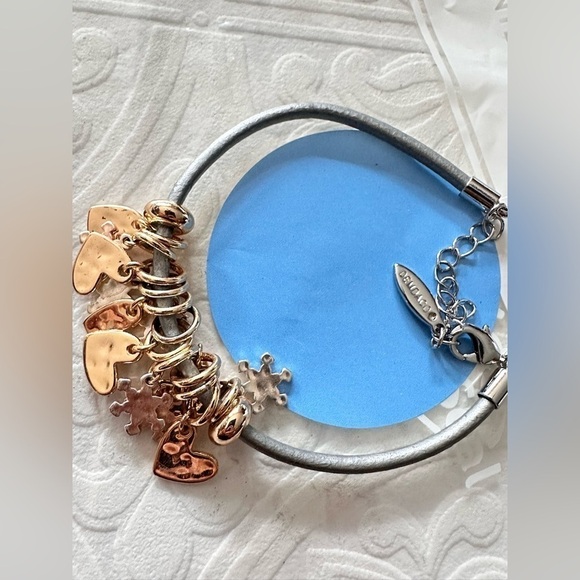 Heart Charm Bracelet by Demdaco Hallmark Silver and Gold Adjustable 5373 B - Picture 7 of 9